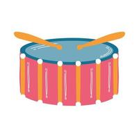 drum musical instrument isolated icon vector