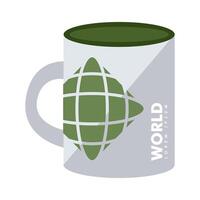 taza de café con identidad corporativa vector