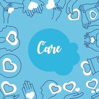 care icon group vector