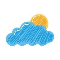 cloud in front of sun vector