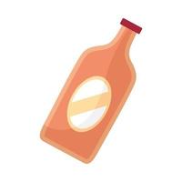 Botella de vidrio icono de producto aislado vector