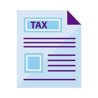 icono de documento de impuestos vector