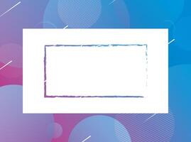 blue vibrant colors background square frame vector