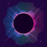 black waves sound purple background vector