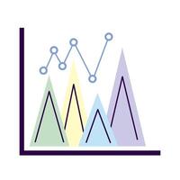 line chart icon vector