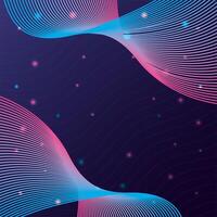 black waves sound purple background vector