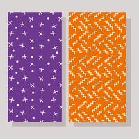 textures memphis two styles vector