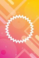 orange and pink vibrant colors background with seal lace vector