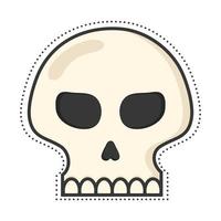 skull head patch vector