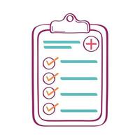 medical order checklist vector