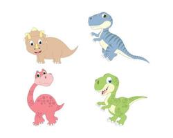 cute dinosaur animal cartoon illustration vector