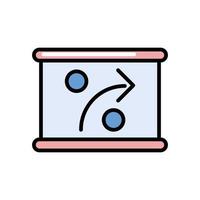 paperboard training with arrow icon vector