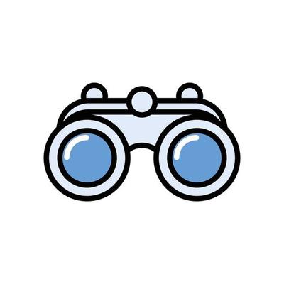 binoculars accessory view isolated icon