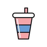 beverage in plastic pot icon vector