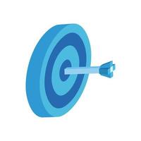 target arrow isometric style icon vector