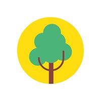 icono aislado de la naturaleza de la planta del árbol vector