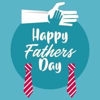 happy fathers day card with neckties accessories vector