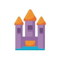 icono de estilo plano de juguete infantil castillo vector