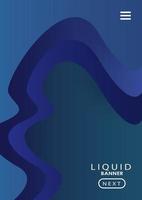 lettering in liquid banner color blue background vector