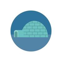 igloo ice construction isolated icon vector