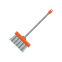 broom tool cleaning flat style vector