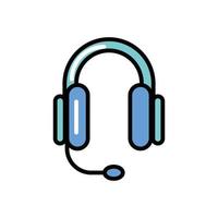 headset communication device isolated icon vector
