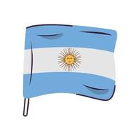 bandera argentina, país, aislado, icono vector