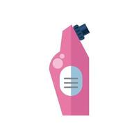 disinfectant plastic bottle product with drop flat style vector