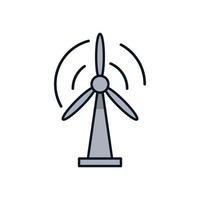 windmill energy environmental isolated icon vector