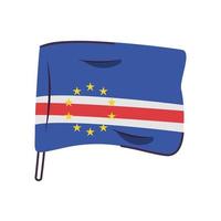 cape verde islands flag country isolated icon vector