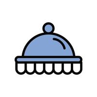 tray server dish isolated icon vector