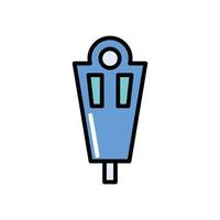 parking meter device isolated icon vector