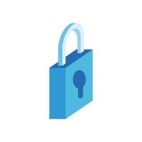 safe secure padlock isometric style icon vector