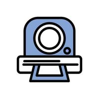 Icono aislado del dispositivo de cámara fotográfica vector