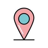 pin pointer location isolated icon vector