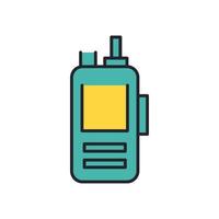 communicator radio military force line and fill style icon vector