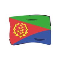 bandera de eritrea, país, aislado, icono vector