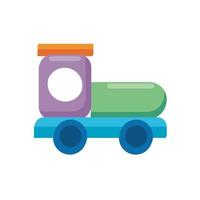 skate roller child toy flat style icon vector