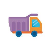 dump truck vehicle flat style vector