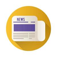 news paper block style icon vector