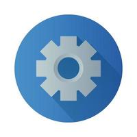 gear settings setup block style icon vector