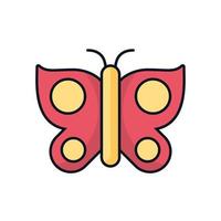 cute butterfly flying isolated icon vector