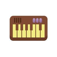 icono de estilo plano musical de instrumento de piano vector