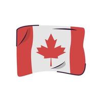 canadá, bandera, país, aislado, icono vector