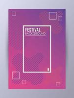 square frame in colorfull festival background vector
