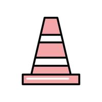 traffic cone signal isolated icon vector