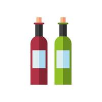 Botellas de vino beben icono aislado vector