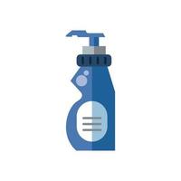 disinfectant plastic bottle product with push dispenser flat style vector