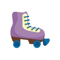 skate roller child toy flat style icon vector