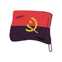 angola flag country isolated icon vector